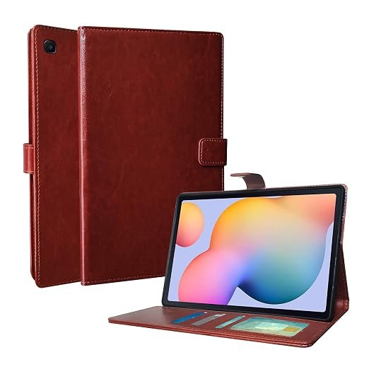 Flip Stand Case Cover with S Pen Holder for Samsung Galaxy Tab S6 Lite 10.4 inch SM-P610/P615/P613 - Deer Black.