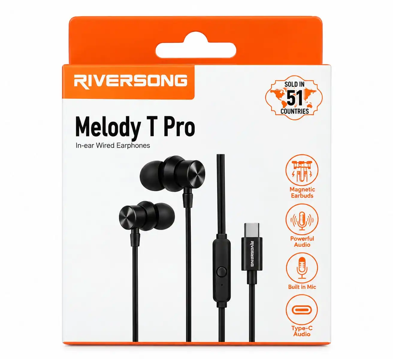  RIVERSONG Melody T Pro Premium Wired Earphones: Designed for clear and immersive everyday audio.