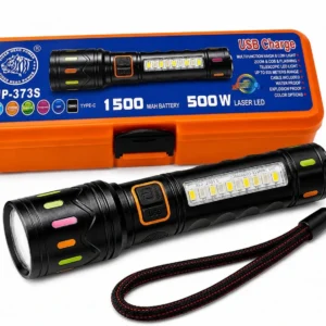 LM-7713 Torch Light High Power 1500 Lumens 3 Modes of Brightness (Multicolor)