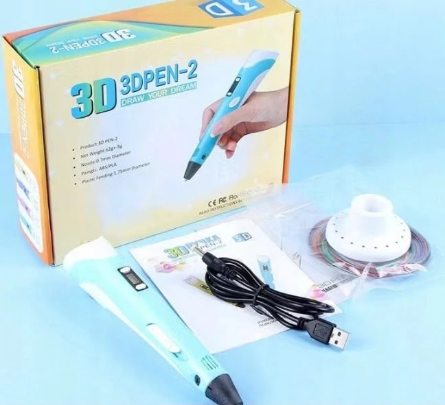 3D Printing Pen with LCD Display for Kids & Adults, Adjustable Temperature & Speed Control | Professional 3D Drawing Pen Kit with PLA Filament Refills USB Cable & Stand.