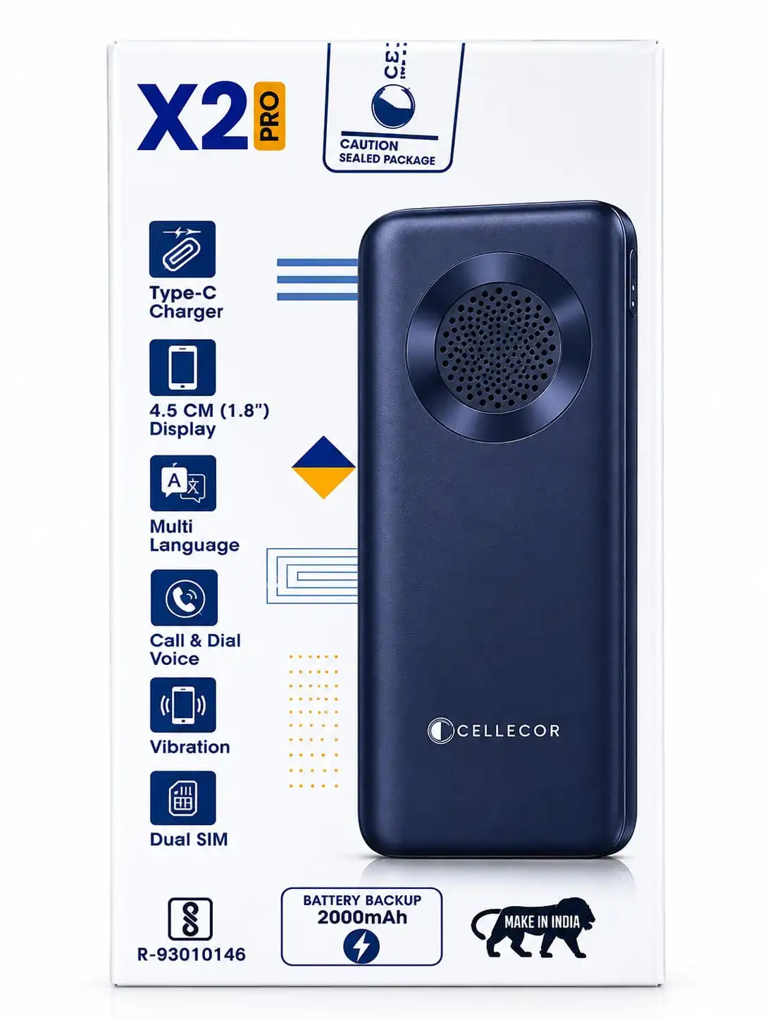 Cellecor X2 Pro is a compact and easy-to-use keypad mobile phone designed for everyday calling and basic mobile needs.