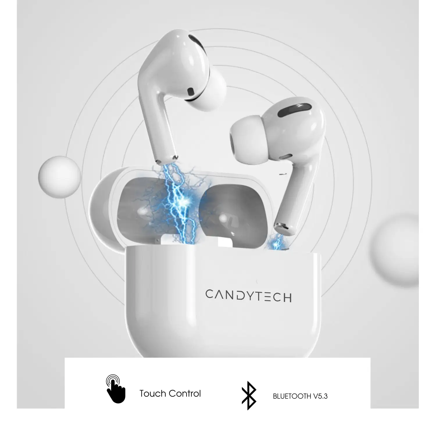 Candytech AirActive Bluetooth Earbuds with Touch Controls