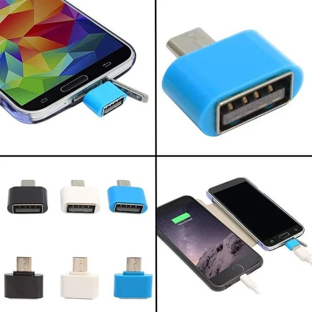 PremiumAV Multicolor Micro USB V8 OTG Adapter - Metal Phone Converter for Android, Fast Data Transfer & Charging, Compact & Durable USB V8 OTG Adapter (Multicolors)