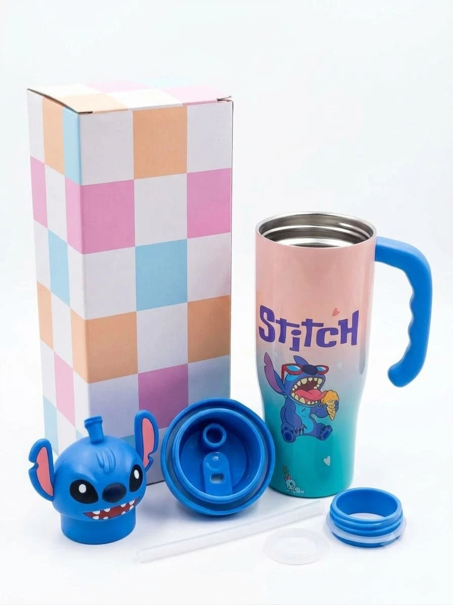 Cute Kids Water Bottle with Cartoon Design & Easy-Grip Handle.