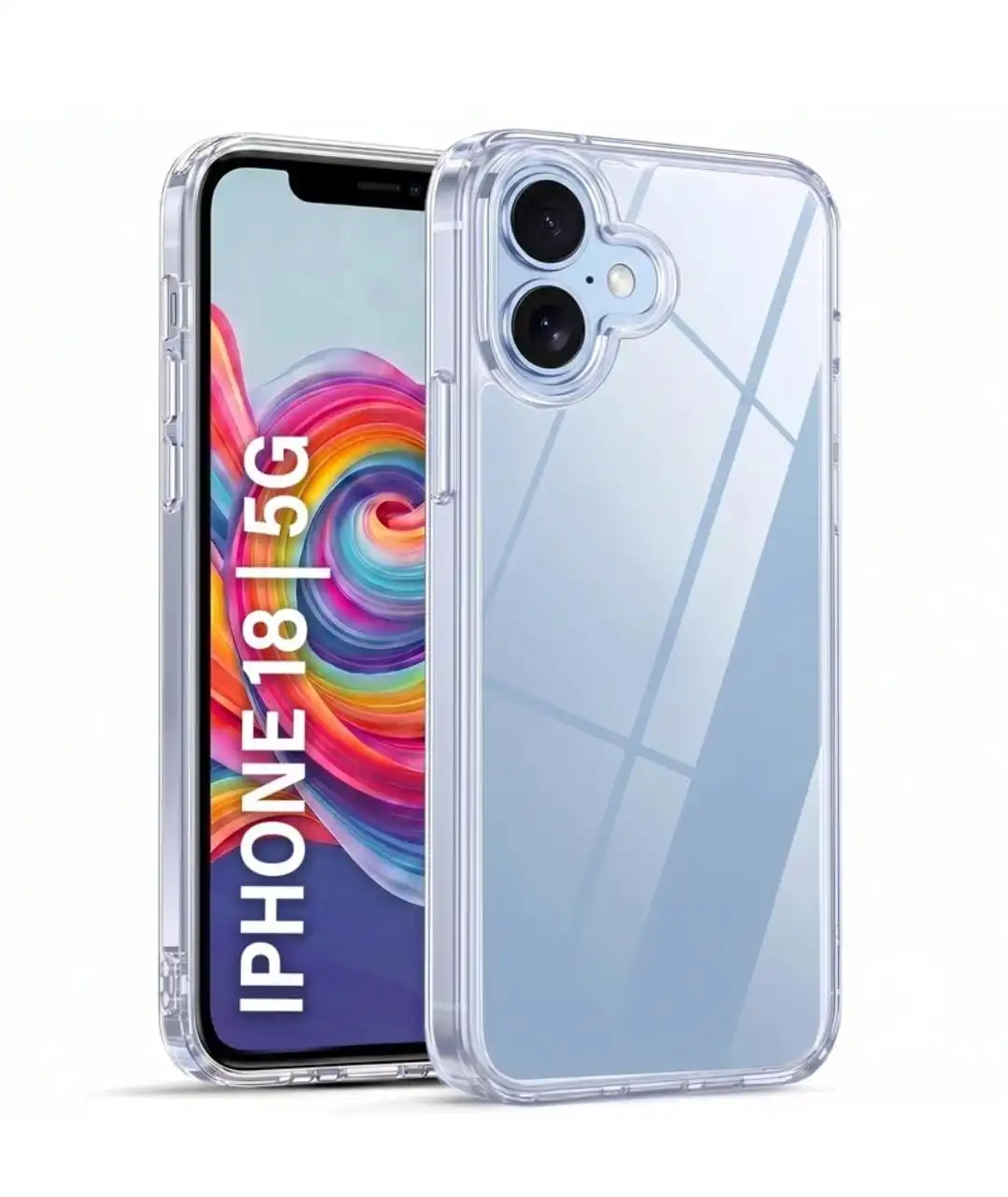 iPhone 18 Transparent Magnetic Mobile Back Cover.