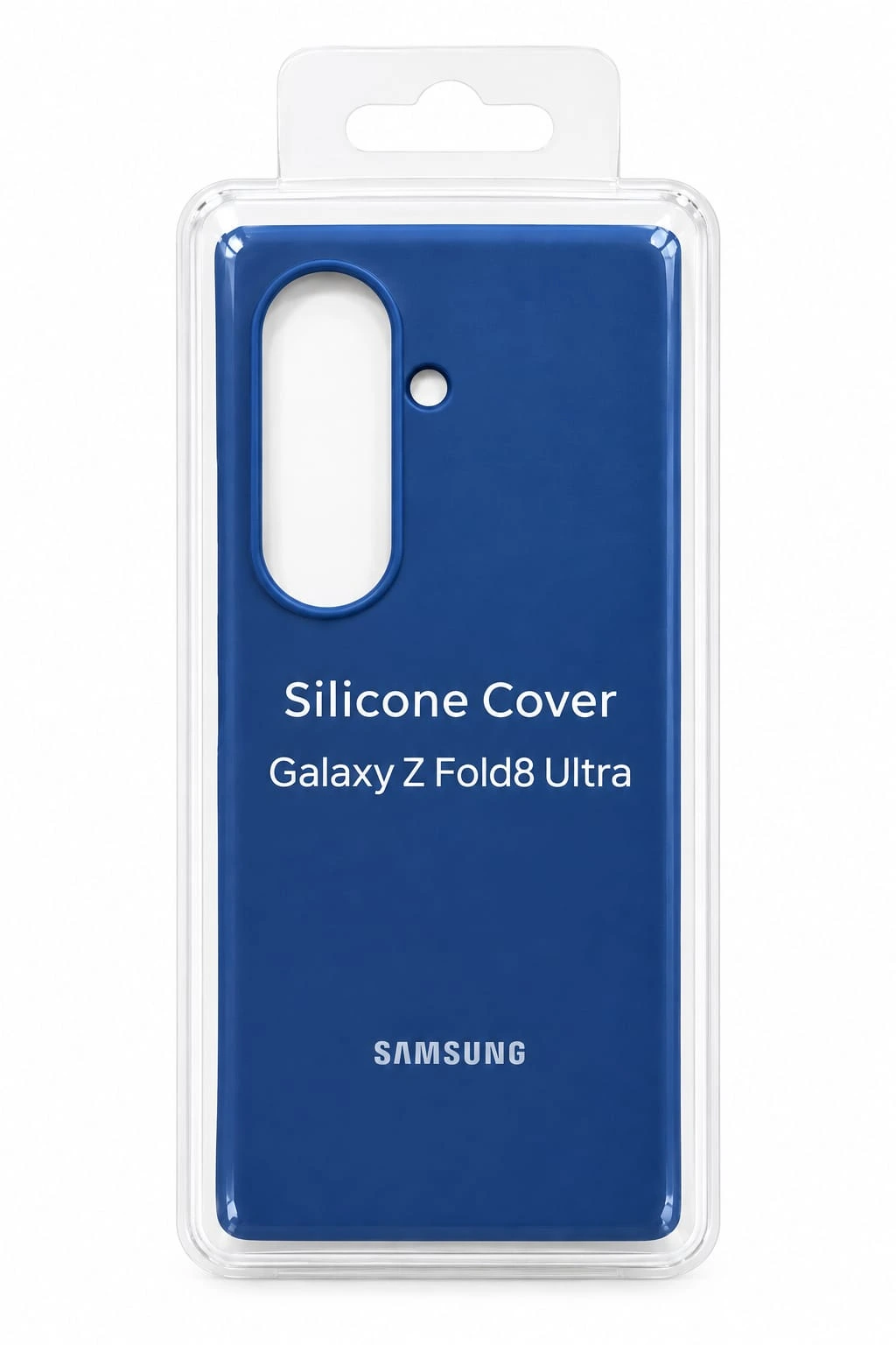 Blue Silicone Back Cover for Samsung Galaxy Z Fold8 Ultra.