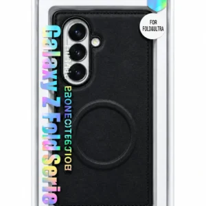 Tan Brown Leather Texture Protective Case for Samsung Galaxy Z Fold Series.