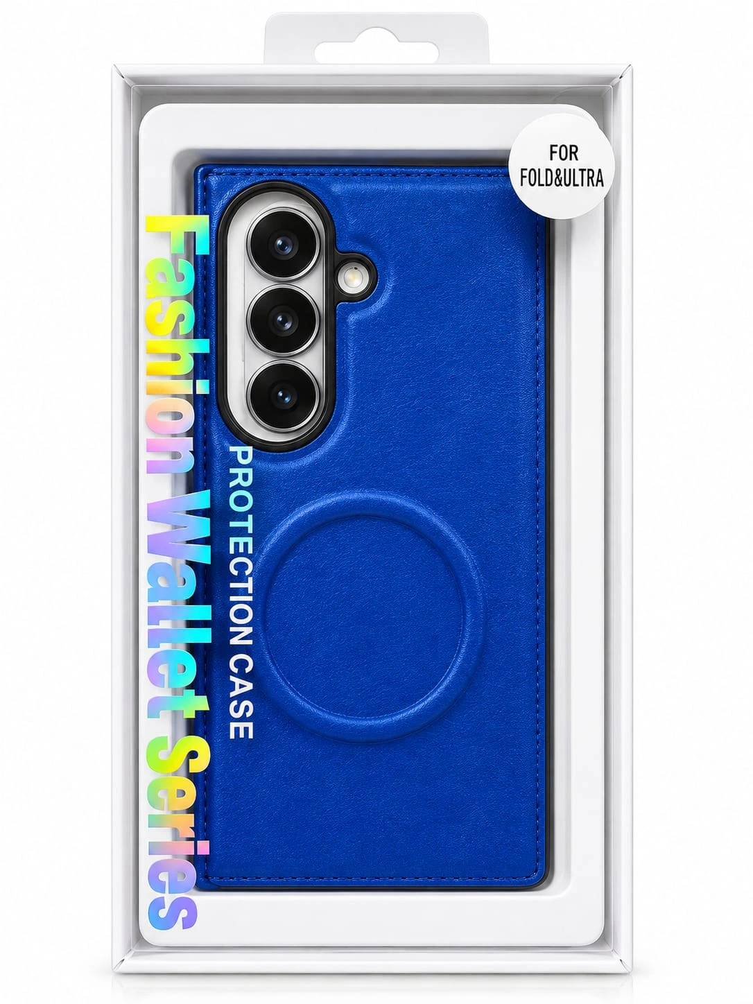 Tan Brown Leather Texture Protective Case for Samsung Galaxy Z Fold Series.
