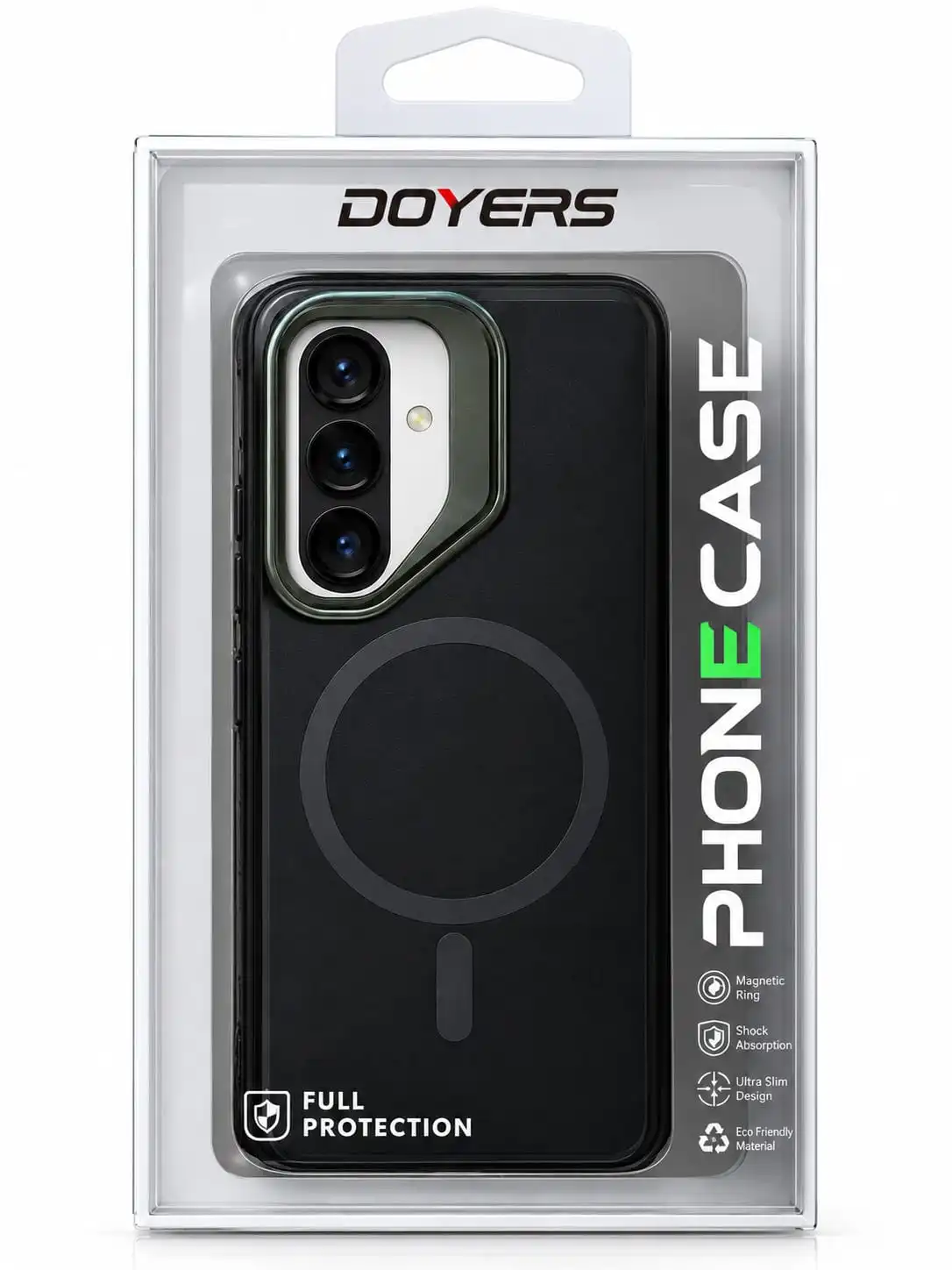 DOYERS Premium Magnetic Ring Back Cover – Black.