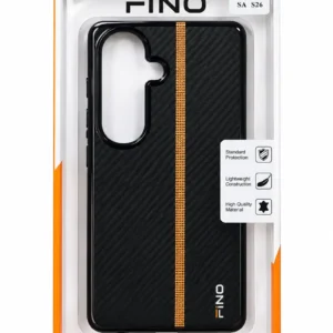 FINO Premium Black & Gold Stylish Back Cover for Samsung S26.