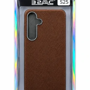 B2AC Premium Brown Textured Back Cover for Samsung Galaxy S25.
