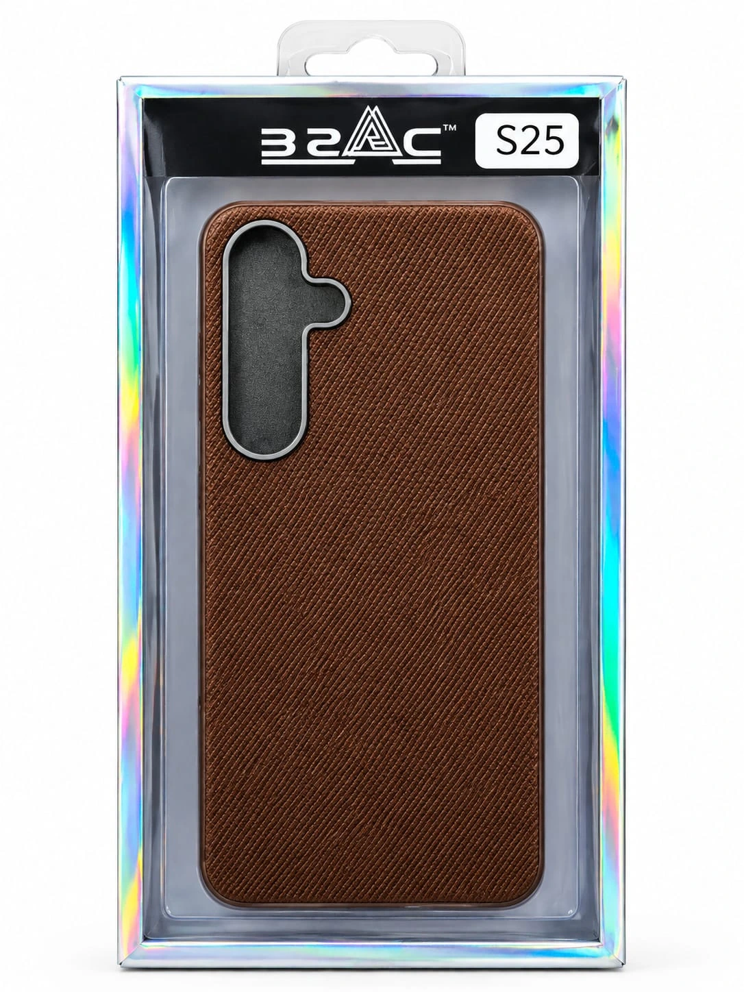 B2AC Premium Brown Textured Back Cover for Samsung Galaxy S25.
