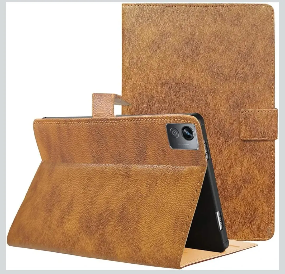 Flip Cover Folio Cover for Realme Pad X 11 Inch RMP2107/P2108 (PU Leather | Multi-Angle Smart Stand | Card Storage Slots | Lather Back Pouch)