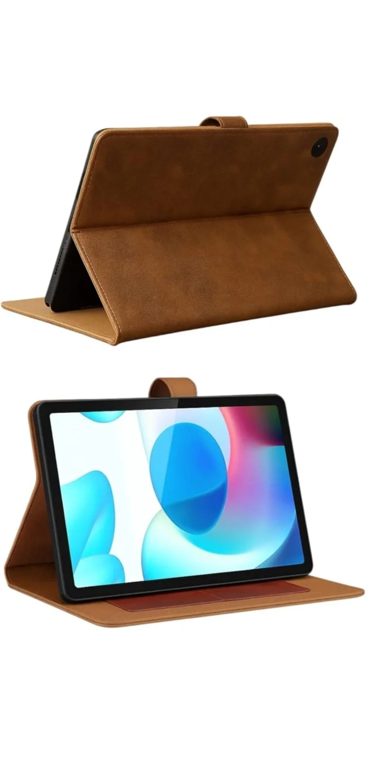 Realme Pad Mini (8.7 inch) Flip Cover | Leather Finish | 360 Degree Rotate Back Cover | Shockproof Back Cover Case for Realme Pad Mini (8.7 inch) (Black)