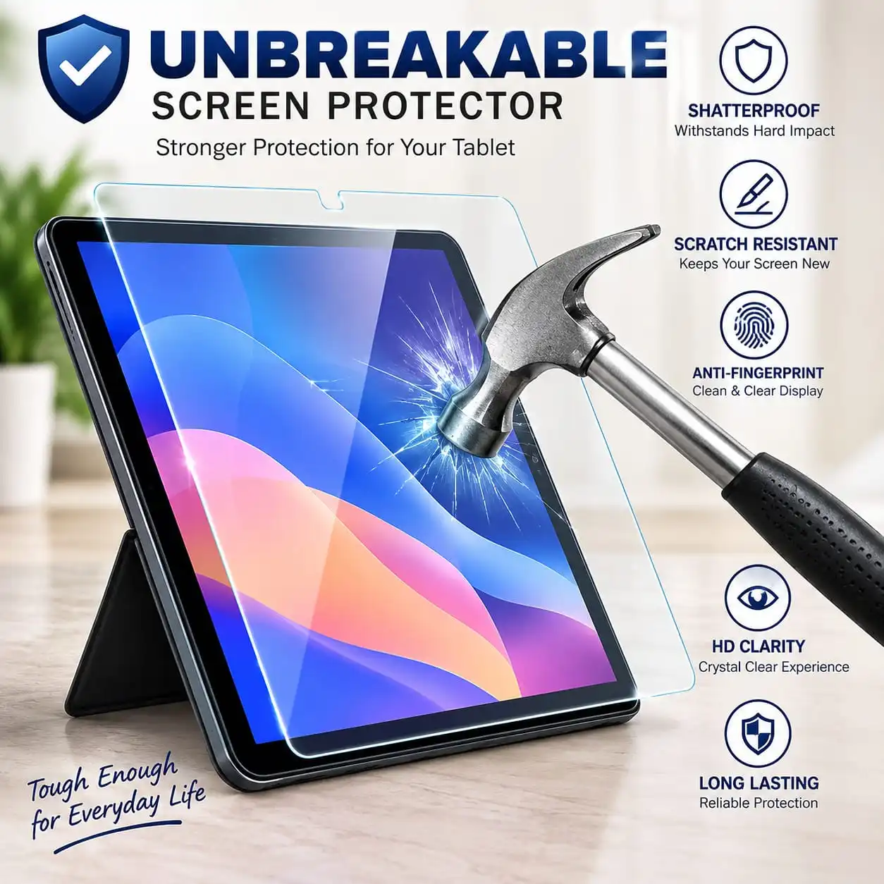 Tempered Glass Screen Guard Protector for Mi Xiaomi Pad 6-11 inch (Transparent) (Pack of 1).