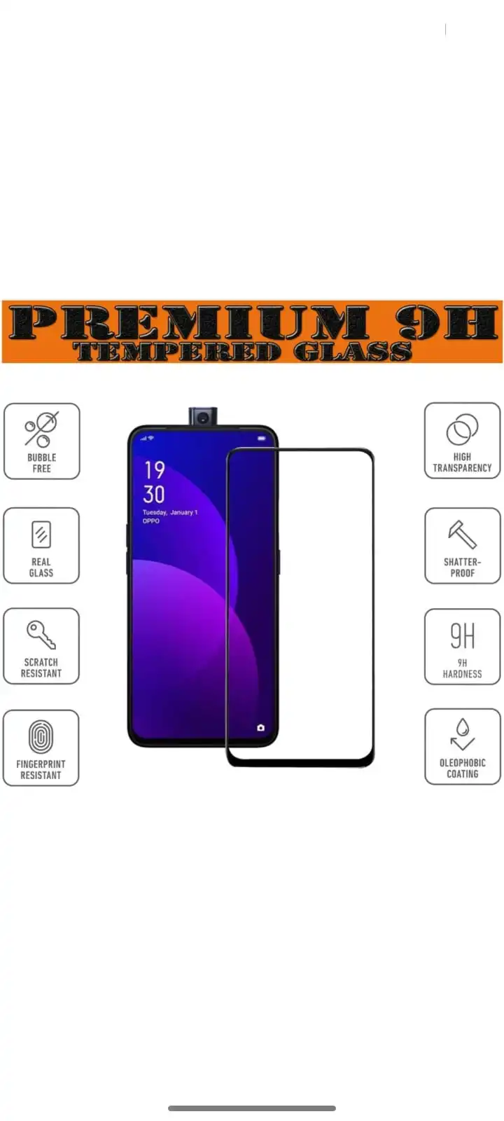 Super X Tempered Glass for Samsung Galaxy M11 with Black Border, Full Screen Protector.