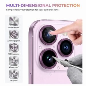 Camera Lens Protector for iPhone 13 Pro/13 Pro Max, 9H Tempered Glass, AR+AF Anti-Fog, Scratchproof, Waterproof, 95%+ Trancperancy.