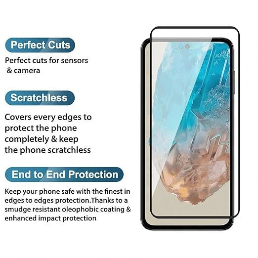 Tempered Glass for Samsung Galaxy S26 with Fingerprint Unlock, Edge to Edge Coverage - Case Friendly, Anti-scratch and Bubble free installation.