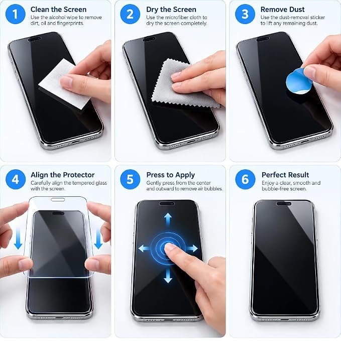 empered Glass Guard Compatible with iPhone 18 Pro - [2X Impact Resistant, Anti-Static, Pack of 1]